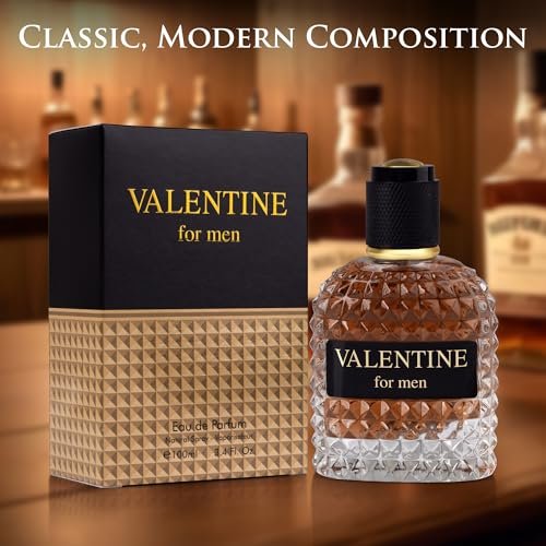URBAN COLLECTION Valentine for Men Eau De Parfum – Woody & Gourmand Fragrance with Roasted Coffee Bean, Chocolate & Hazelnut – 3.4 Fl Oz Avelisse