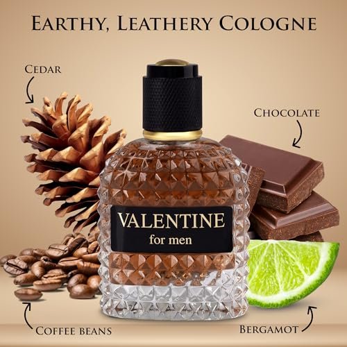 URBAN COLLECTION Valentine for Men Eau De Parfum – Woody & Gourmand Fragrance with Roasted Coffee Bean, Chocolate & Hazelnut – 3.4 Fl Oz Avelisse