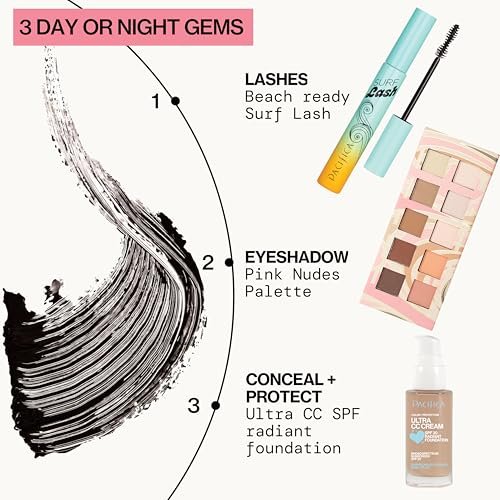 Pacifica Surf Lash Mascara – Water-Resistant, Jojoba Oil & Vegan Pectin Formula for Long, Full Lashes, Half-Pipe Twisted Wand, Vegan & Cruelty-Free (Black, 0.24 oz) Avelisse
