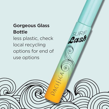 Pacifica Surf Lash Mascara – Water-Resistant, Jojoba Oil & Vegan Pectin Formula for Long, Full Lashes, Half-Pipe Twisted Wand, Vegan & Cruelty-Free (Black, 0.24 oz) Avelisse