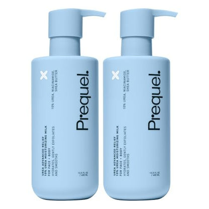 Prequel Skin Urea 10% Moisturizing Lotion for Face & Body, Unscented, Hydrating Cream for Extremely Dry & Sensitive Skin, 6.75 fl oz, Pack of 2 Avelisse