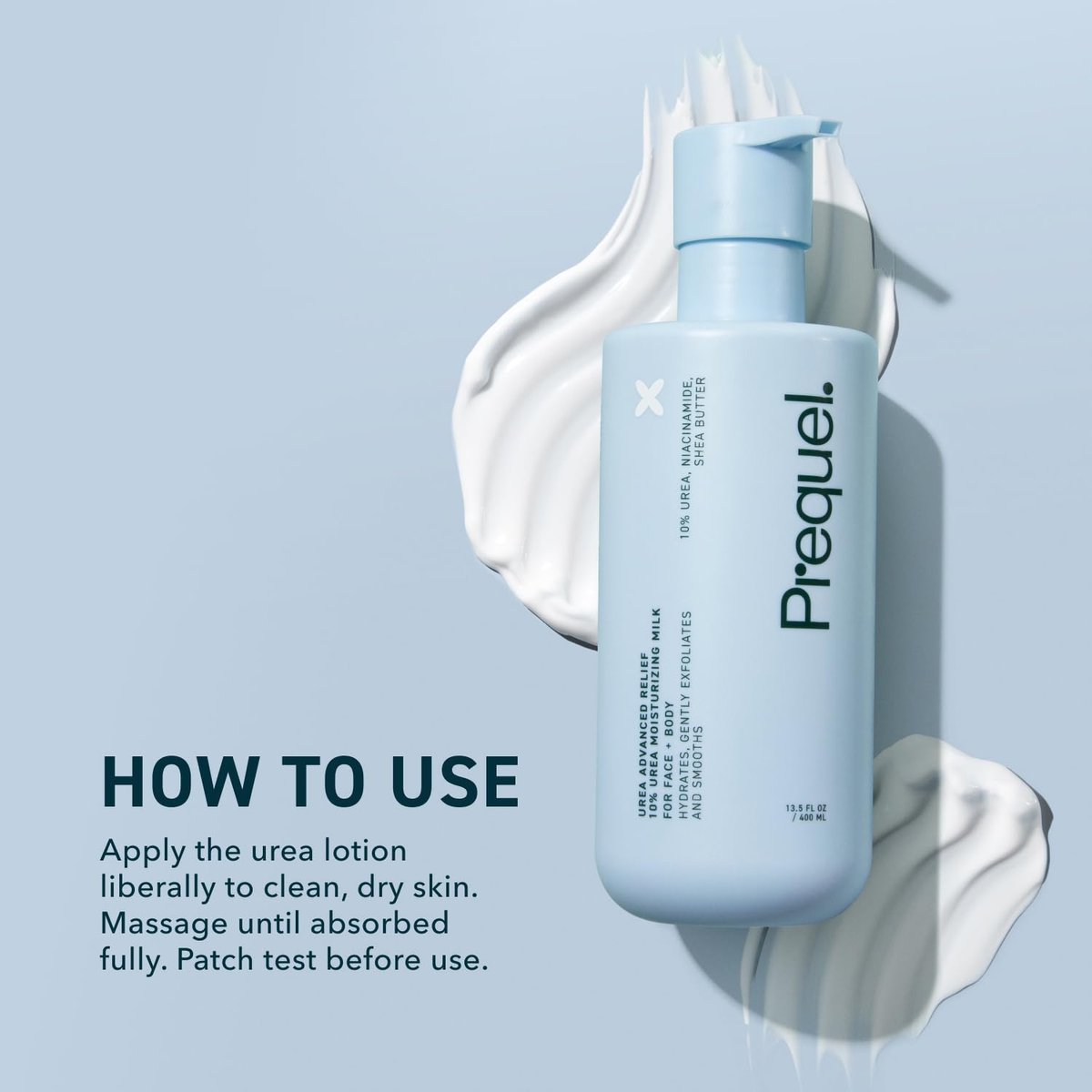 Prequel Skin Urea 10% Moisturizing Lotion for Face & Body, Unscented, Hydrating Cream for Extremely Dry & Sensitive Skin, 6.75 fl oz, Pack of 2 Avelisse
