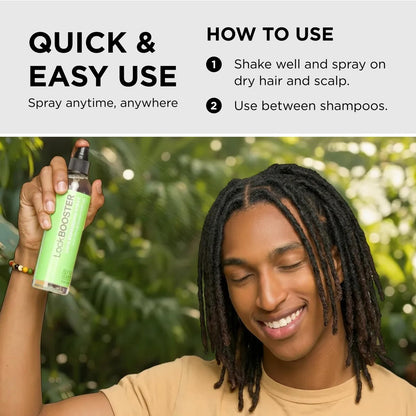 Style Factor LockBOOSTER Lock Refreshing Spray – Hydrating & Cooling Mist for Braids, Locs & Twists – Alcohol-Free Formula with Peppermint – Refresh Hair & Scalp 8 oz Avelisse