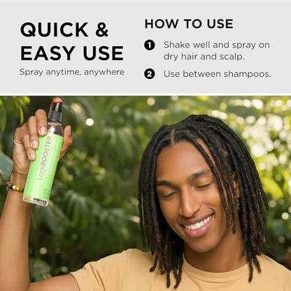 Style Factor LockBOOSTER Lock Refreshing Spray – Hydrating & Cooling Mist for Braids, Locs & Twists – Alcohol-Free Formula with Peppermint – Refresh Hair & Scalp 8 oz Avelisse