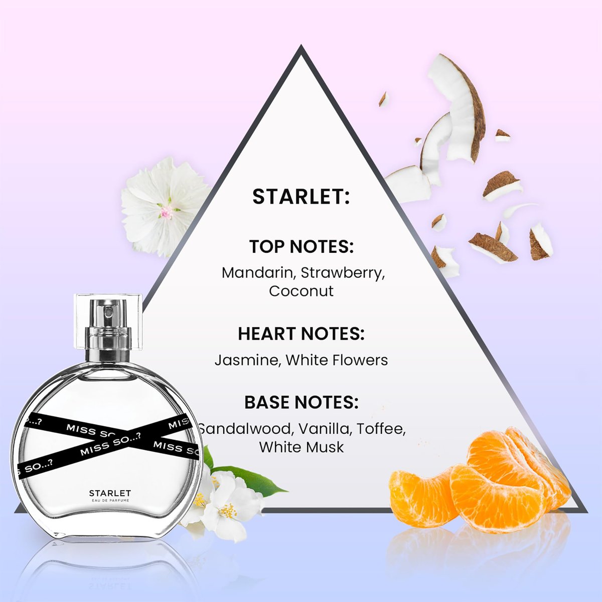 So…? Miss So Set - Gift Collection: Starlet, Sugar Rush, and Sunset Sky Perfumes for Women - Elegant Vanilla Perfume Notes - Cruelty-Free - 3 pc - görsel 3