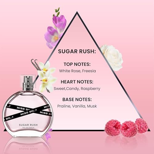 So…? Miss So Set - Gift Collection: Starlet, Sugar Rush, and Sunset Sky Perfumes for Women - Elegant Vanilla Perfume Notes - Cruelty-Free - 3 pc - görsel 6