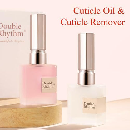 Double Rhythm Natural Cuticle Oil Revitalizing for Nails - Cuticle Softener, 0.5 Fl Oz