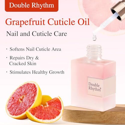 Double Rhythm Natural Cuticle Oil Revitalizing for Nails - Cuticle Softener, 0.5 Fl Oz