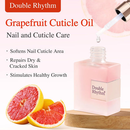 Double Rhythm Natural Cuticle Oil Revitalizing for Nails - Cuticle Softener, 0.5 Fl Oz