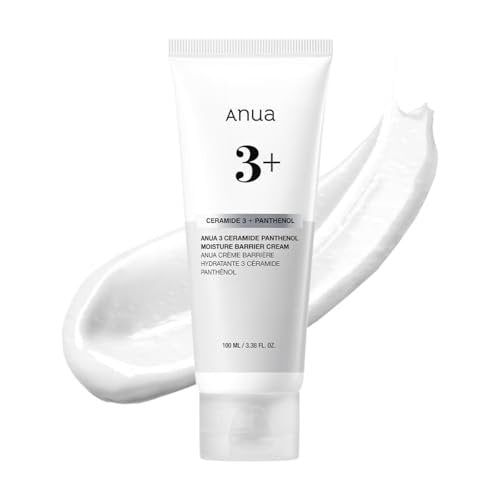 ANUA 3 Ceramide Panthenol Moisture Barrier Cream - Hydrating Daily Face Moisturizer for All Skin Types, Soothing, Non Comedogenic, with Centella for Skin Barrier, Korean Skincare, 3.38 fl oz Avelisse