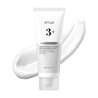 ANUA 3 Ceramide Panthenol Moisture Barrier Cream - Hydrating Daily Face Moisturizer for All Skin Types, Soothing, Non Comedogenic, with Centella for Skin Barrier, Korean Skincare, 3.38 fl oz Avelisse