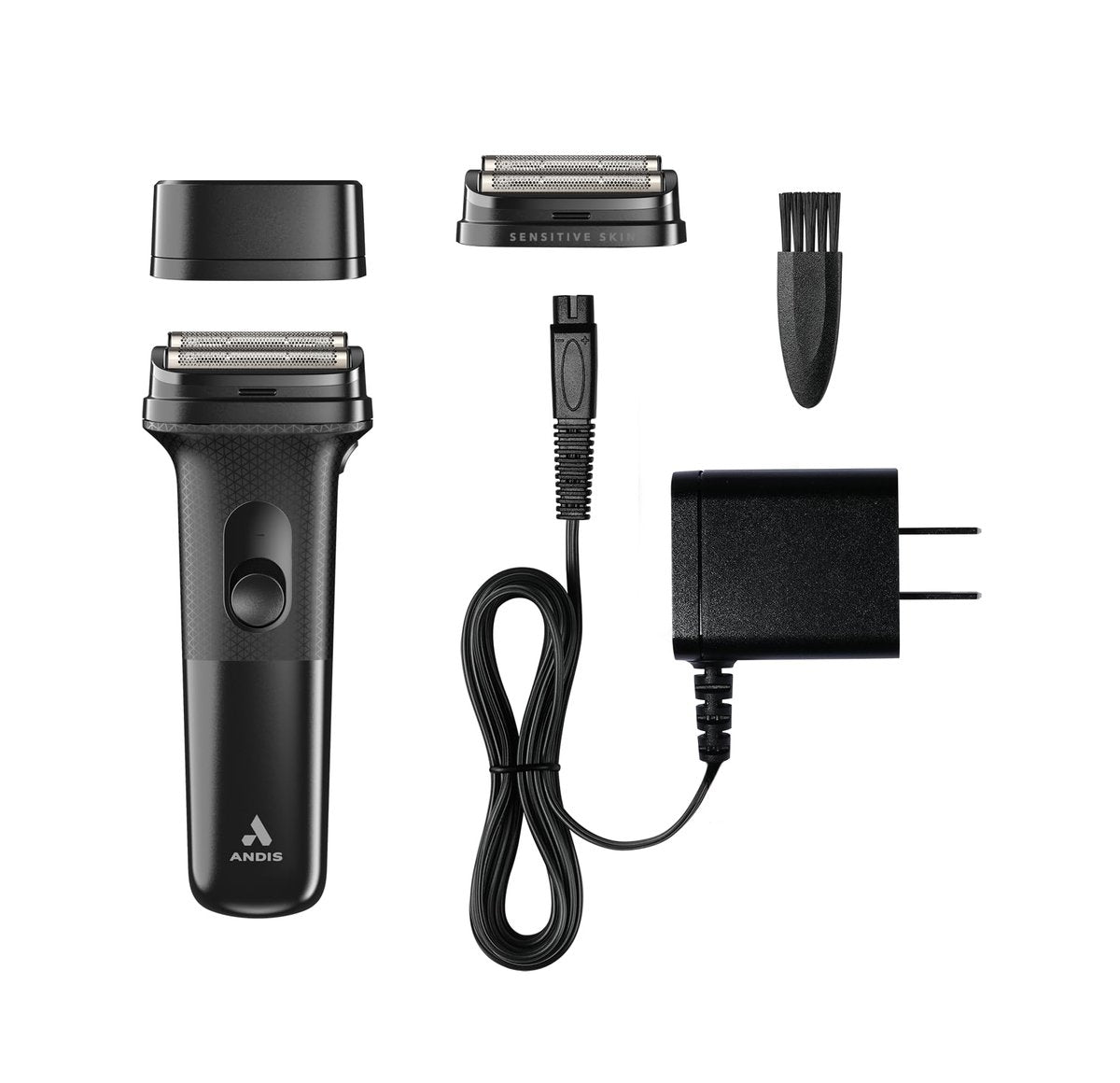Andis 17480 Inform Lithium-Ion Electric Foil Shaver with Sensitive Skin Foil Head, Rechargeable, 10,000 SPM, Black Avelisse
