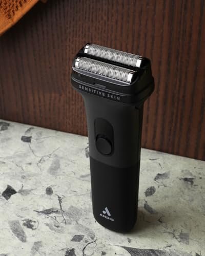 Andis 17480 Inform Lithium-Ion Electric Foil Shaver with Sensitive Skin Foil Head, Rechargeable, 10,000 SPM, Black Avelisse
