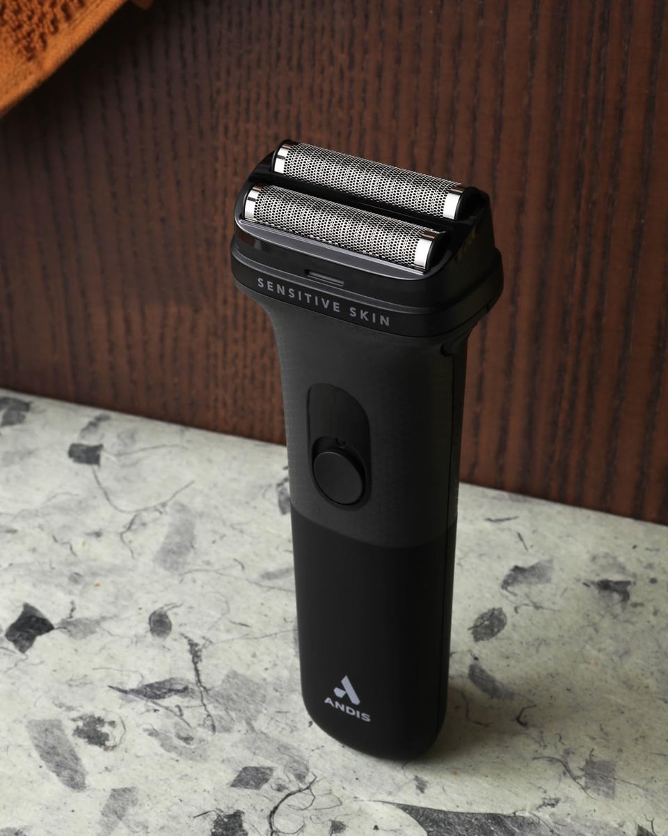 Andis 17480 Inform Lithium-Ion Electric Foil Shaver with Sensitive Skin Foil Head, Rechargeable, 10,000 SPM, Black Avelisse