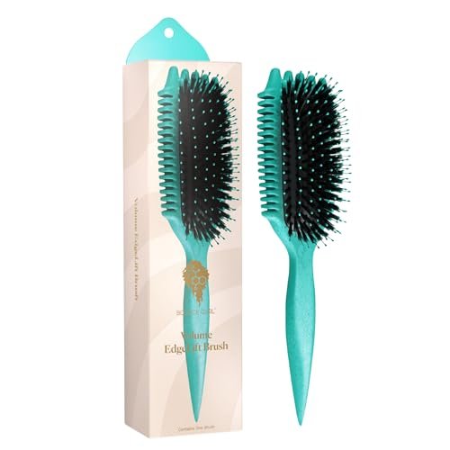 Bounce Curl Volume EdgeLift Brush – 5-in-1 Tool for Volumized Waves, Curls & Coils (Teal) Avelisse