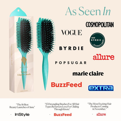 Bounce Curl Volume EdgeLift Brush – 5-in-1 Tool for Volumized Waves, Curls & Coils (Teal) Avelisse