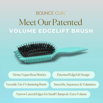 Bounce Curl Volume EdgeLift Brush – 5-in-1 Tool for Volumized Waves, Curls & Coils (Teal) Avelisse