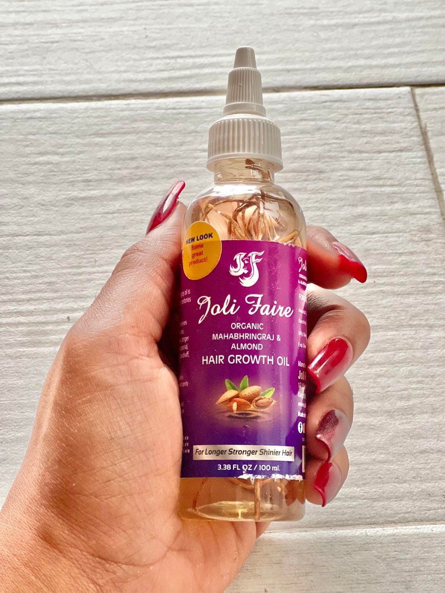 JOLI FAIRE Organic Hair Growth Oil with Mahabhringraj & Almond – Thickens, Anti-Dandruff, Breakage Repair – Safe for All Ages & Hair Types (3.38 fl oz) Avelisse
