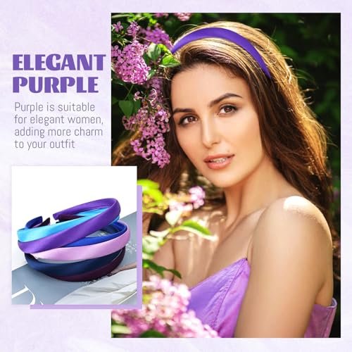 Cinaci 24-Piece Candy Color Satin Wrapped Plastic Headbands - 0.6" Wide Blank Plain DIY Craft Headbands for Women, Girls, Teens, Kids - Multicolor Hair Accessories - görsel 12