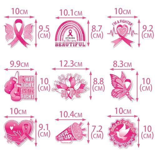Breast Cancer Awareness Headbands for Women – Pink Ribbon Hair Bands, Hope & Love Ribbon Headwear, 5-Pack Party Favors & Supplies - görsel 4