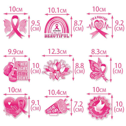 Breast Cancer Awareness Headbands for Women – Pink Ribbon Hair Bands, Hope & Love Ribbon Headwear, 5-Pack Party Favors & Supplies