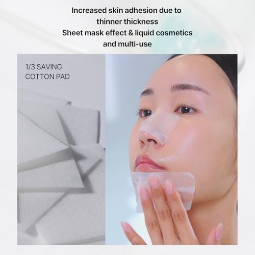 ILSO 1/3 Saving Cotton Pad – Thin Layer Perfect for DIY Toner Pads & Masks, 40 Sheets, Korean Skincare (50 x 70mm) - görsel 8