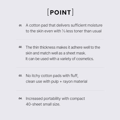 ILSO 1/3 Saving Cotton Pad – Thin Layer Perfect for DIY Toner Pads & Masks, 40 Sheets, Korean Skincare (50 x 70mm) - görsel 18