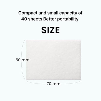 ILSO 1/3 Saving Cotton Pad – Thin Layer Perfect for DIY Toner Pads & Masks, 40 Sheets, Korean Skincare (50 x 70mm)