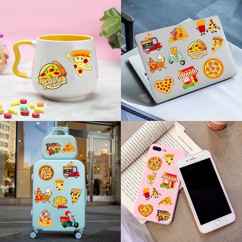 72-Piece Pizza Party Set: 48 Temporary Tattoos & 24 Slap Bracelets – Fun Food-Themed Birthday Supplies, Baby Shower Gifts, Classroom Rewards for Kids - görsel 18