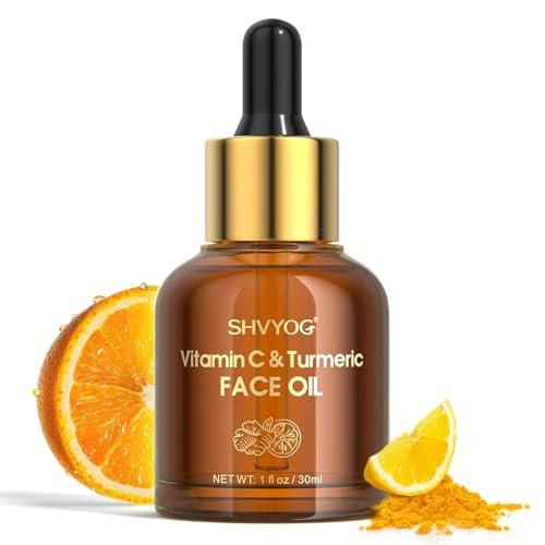 SHVYOG Vitamin C Turmeric Face Oil – Moisturizing, Firming Oil for Dry Skin, Wrinkles & Uneven Tone, 1 Fl Oz Avelisse
