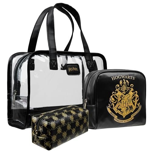 Get Trend Harry Potter Toiletry Bag Set of 3 – Travel Cosmetic Organizer for Women, Girls, Teens – Gifts for Wife, Girlfriend, Sister Avelisse