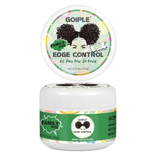 8.8 OZ Edge Control Wax for Women – Strong Hold, Non-Greasy Edge Smoother Styling Gel for Black Hair – No Flaking, White Residue, Shine and Smooth (Sweet Melon) - görsel 2