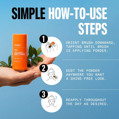 Carpe Sweat Absorbing Translucent Mineral Powder – Mess-Free Loose Powder for Oil & Sweat Control, Makeup Setting Powder for Oily Skin, Matte Finish, Gentle on Skin Avelisse