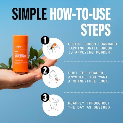 Carpe Sweat Absorbing Translucent Mineral Powder – Mess-Free Loose Powder for Oil & Sweat Control, Makeup Setting Powder for Oily Skin, Matte Finish, Gentle on Skin Avelisse
