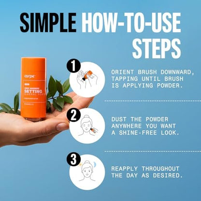 Carpe Sweat Absorbing Translucent Mineral Powder – Mess-Free Loose Powder for Oil & Sweat Control, Makeup Setting Powder for Oily Skin, Matte Finish, Gentle on Skin Avelisse