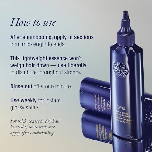 Oribe Mirror Rinse Glass Hair Treatment - Smoothing Shine Mask, Hydrates & Conditions, Reduces Frizz, 5.9 oz Avelisse