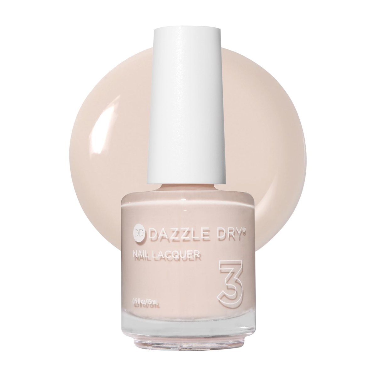 Dazzle Dry Nail Lacquer (Step 3) - So On Pointe - Pale Almond Cream, Semi-Sheer, 0.5 fl oz Avelisse