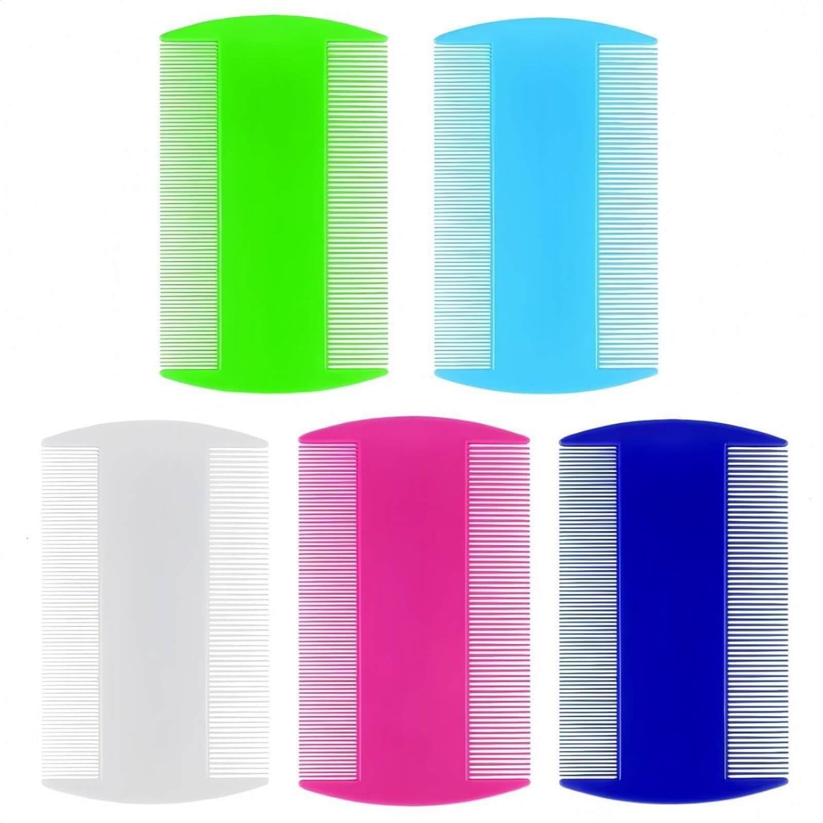 Yumflan 5-Piece Double-Sided Fine-Tooth Hair Comb Set – Dandruff Removal Combs for Adults & Kids - görsel 1
