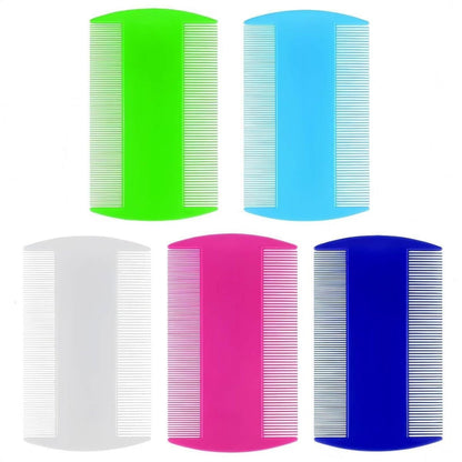 Yumflan 5-Piece Double-Sided Fine-Tooth Hair Comb Set – Dandruff Removal Combs for Adults & Kids