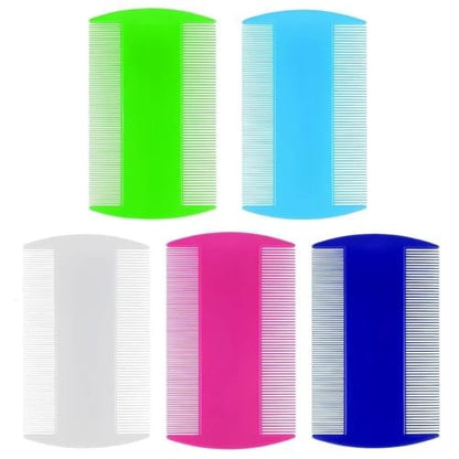 Yumflan 5-Piece Double-Sided Fine-Tooth Hair Comb Set – Dandruff Removal Combs for Adults & Kids