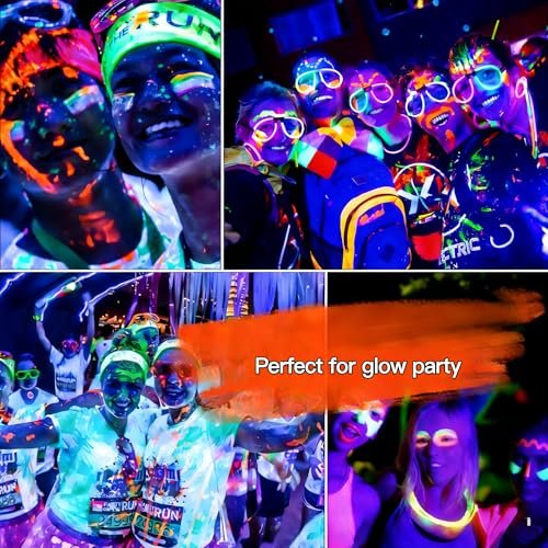 MeiduGaga Glow Face Body Paint - Neon Face Paint That Glows Under UV Black Light for Party Cosplay Halloween - görsel 8