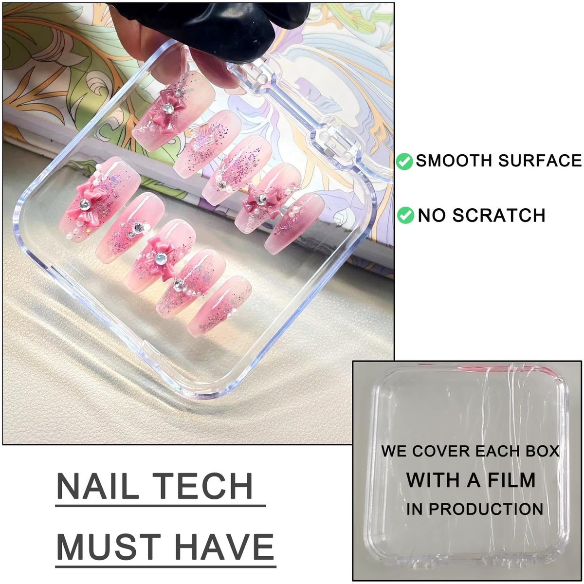 14 Pcs Press On Nail Packaging Boxes with 60 – Nail Artists and Designers: Keep your inventory organized and – Image 7