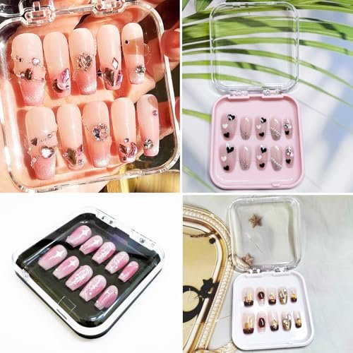 14 Pcs Press On Nail Packaging Boxes with 60 – Material: Acrylic – Image 12