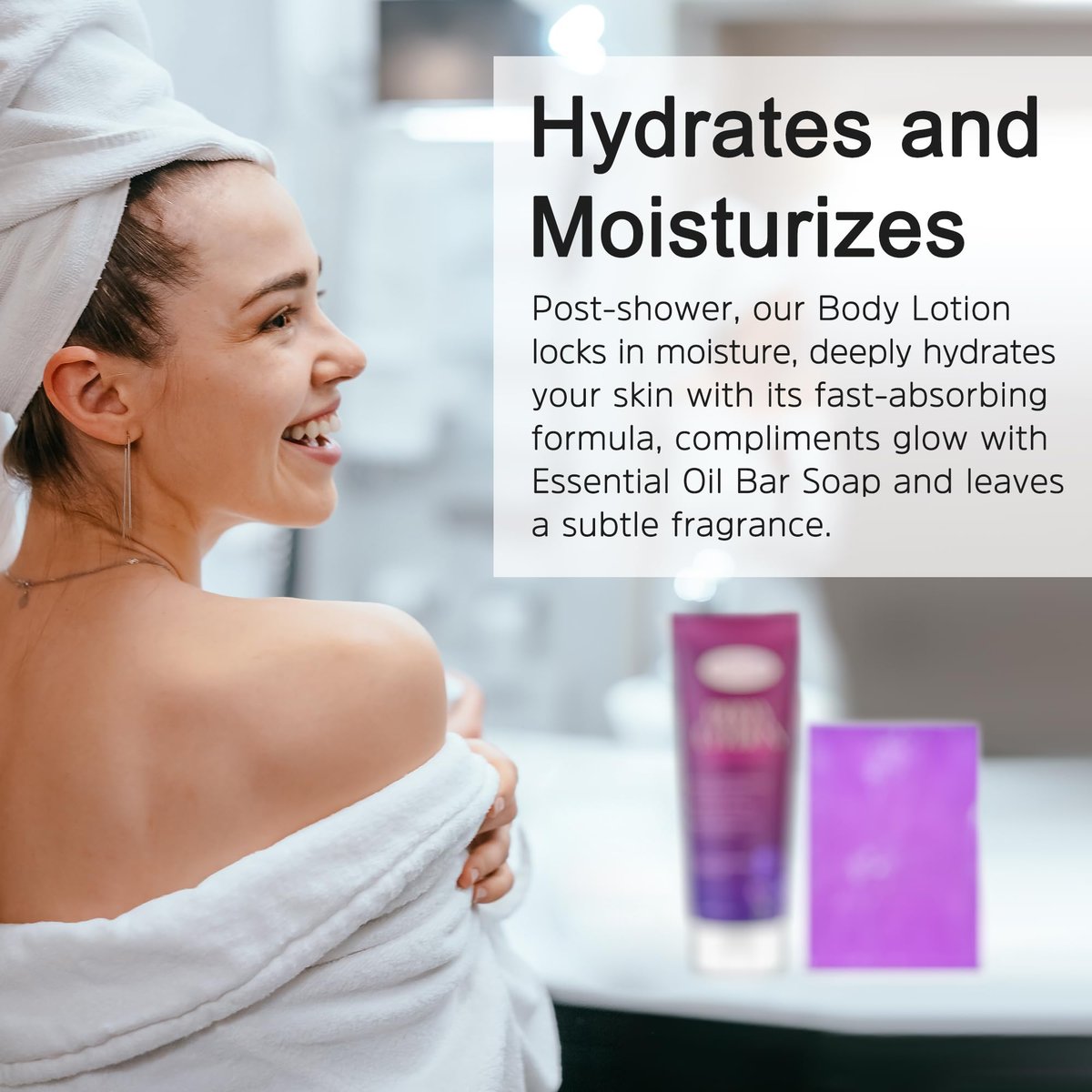 GOWLAVER Purple Spa Gift Basket for Women - Relaxation Stress Relief Self Care Kit Avelisse