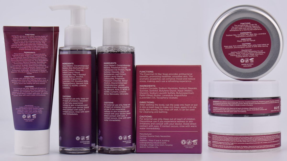 GOWLAVER Purple Spa Gift Basket for Women - Relaxation Stress Relief Self Care Kit Avelisse
