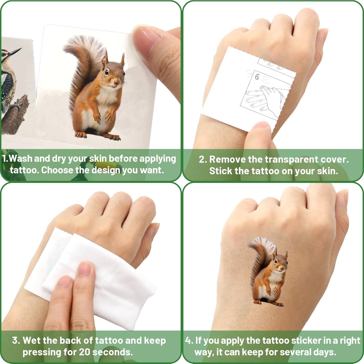 Fancy Land 140Pcs Safari Temporary Tattoos for Kids – Jungle Animal Individual Tattoos for Wild Theme Birthday Party Decorations, Favors, Baby Shower Supplies, Goodie Bag Stuffers - görsel 11