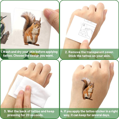 Fancy Land 140Pcs Safari Temporary Tattoos for Kids – Jungle Animal Individual Tattoos for Wild Theme Birthday Party Decorations, Favors, Baby Shower Supplies, Goodie Bag Stuffers