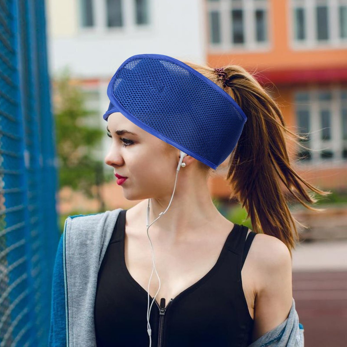 JJUNW 4 Pack Mesh Hair Wraps for Black Women - Breathable Headbands for Sleeping, Face Wash, Spa, and Makeup - görsel 11