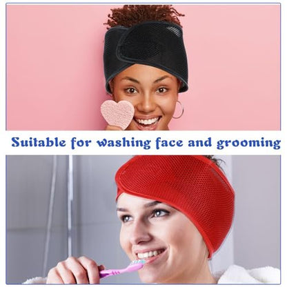 JJUNW 4 Pack Mesh Hair Wraps for Black Women - Breathable Headbands for Sleeping, Face Wash, Spa, and Makeup