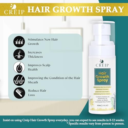 Natural Hair Growth Oil Spray with Batana, Castor, Rosemary Oil, Rice Water, and Biotin for Women and Men - 2 Fl Oz - görsel 11